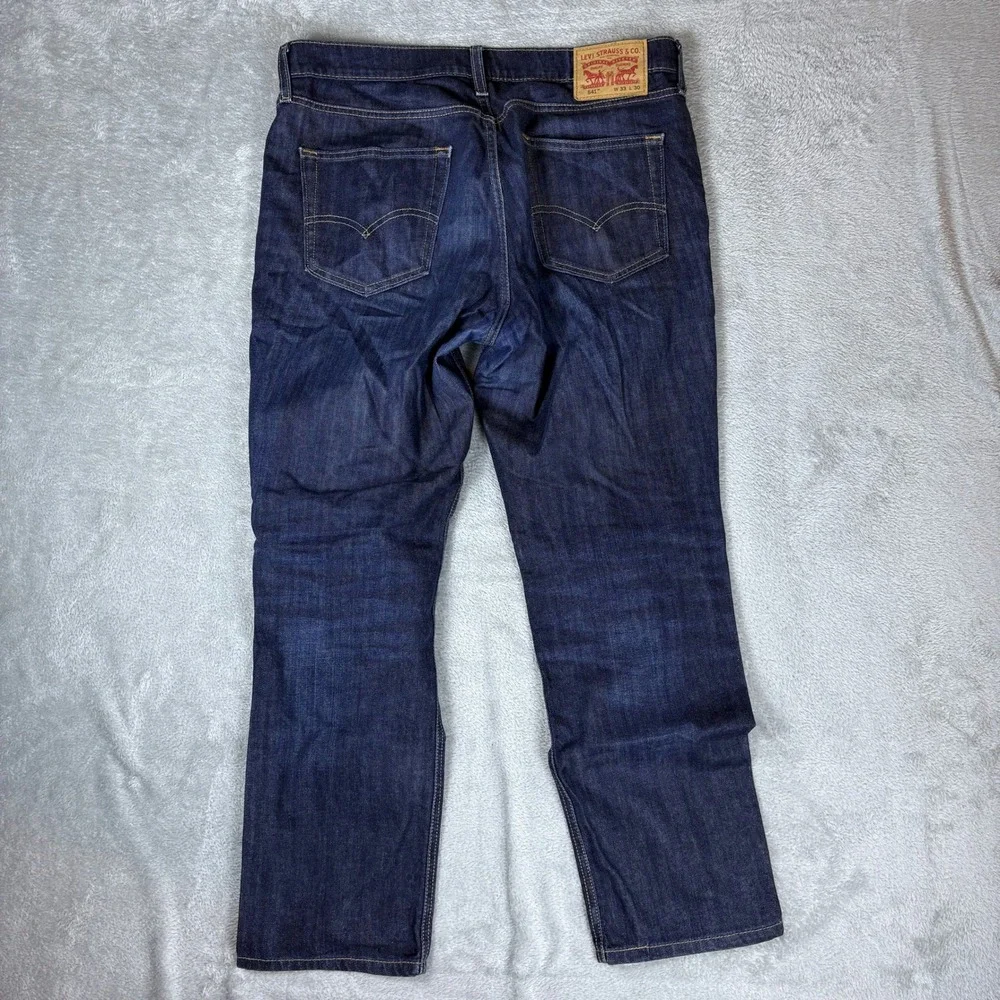 Levi's Jeans Mens‎ 33x30 (Fits 36x29) 541 Athletic Taper Blue Whiskered Faded